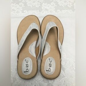 B.o.c Silver Women's Flip Flop Sandals size 9